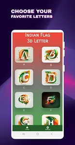 Indian Flag 3d Name -A to Z DP screenshot 4
