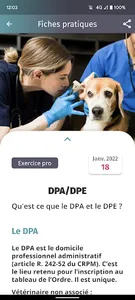 Ordre des vétérinaires screenshot 1
