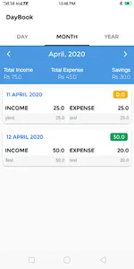 Day Book : Day to Day Savings screenshot 4