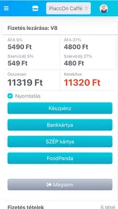 PlaccOn Éttermi rendszer screenshot 3