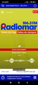 Radio Mar Plus Live Perú screenshot 0