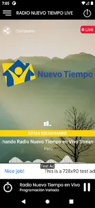 Radio Nuevo Tiempo  Stream screenshot 0