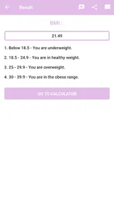 BMI Calculator screenshot 2