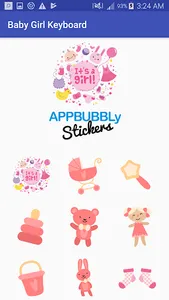 Baby Girl Keyboard Stickers fo screenshot 0