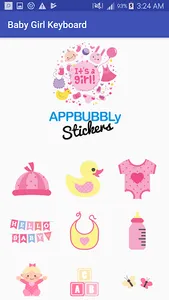 Baby Girl Keyboard Stickers fo screenshot 1