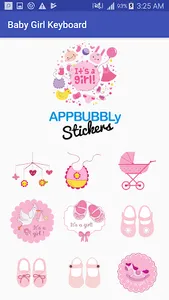 Baby Girl Keyboard Stickers fo screenshot 3