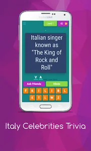 Italy Celebrities Trivia screenshot 0