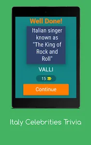 Italy Celebrities Trivia screenshot 14
