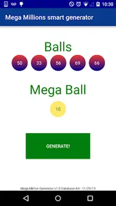 Mega Millions smart generator screenshot 0