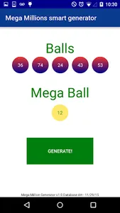 Mega Millions smart generator screenshot 1
