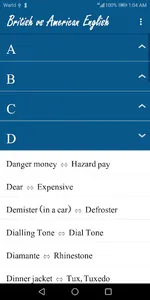 British vs American English screenshot 1