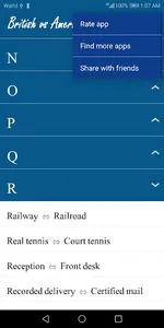 British vs American English screenshot 2