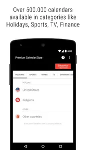Premium Calendar Store screenshot 0