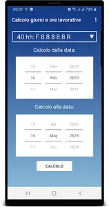 Calcolo giorni e ore lavorativ screenshot 0
