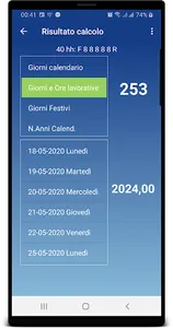 Calcolo giorni e ore lavorativ screenshot 4