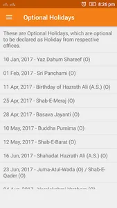 Telangana Holidays Calendar 20 screenshot 3