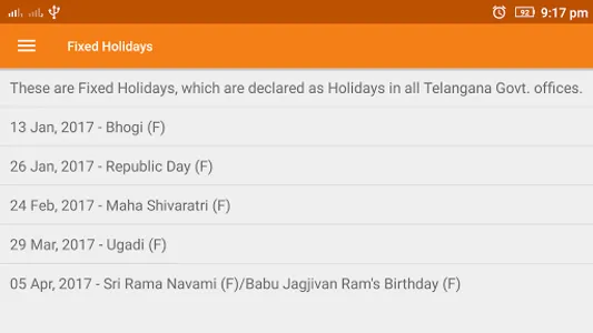 Telangana Holidays Calendar 20 screenshot 4