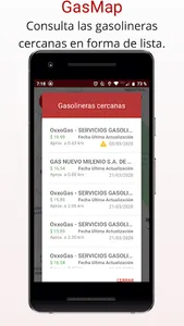GasMap:Precios Gasolina México screenshot 4