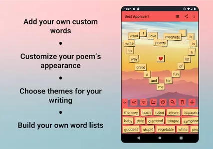 Poetry Magnets: Poem Writing screenshot 11