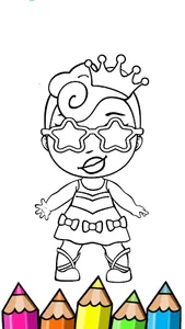 Megan Doll Coloring Game screenshot 6