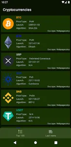 Cryptocurrencies and news screenshot 1
