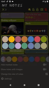 My notes screenshot 1