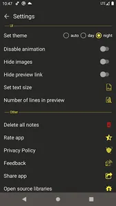My notes screenshot 2