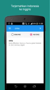 Kamus Bahasa Inggris Indonesia screenshot 1