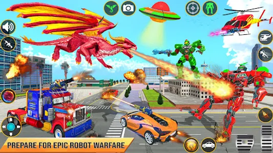 Dragon Robot Car Games 3d screenshot 12