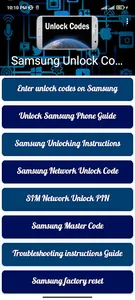 Samsung Unlock Codes screenshot 0
