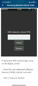 Samsung Unlock Codes screenshot 1