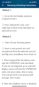 Samsung Unlock Codes screenshot 4
