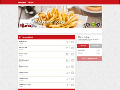 Snackbar 't hoekje Bestelapp screenshot 1