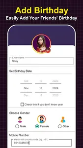 Birthday Reminder & Calendar screenshot 12