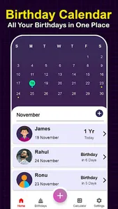 Birthday Reminder & Calendar screenshot 2