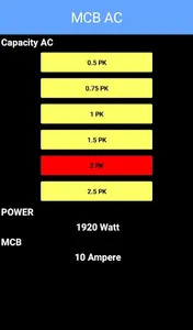 Calculator MCB & POWER AC (Air screenshot 5