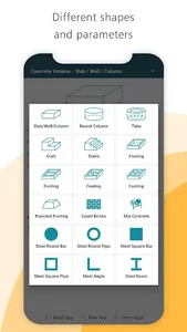 Construction concrete calculat screenshot 1