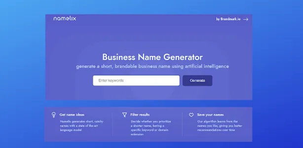 Namelix AI Tool Tips screenshot 2