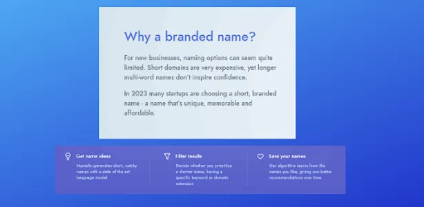 Namelix AI Tool Tips screenshot 3