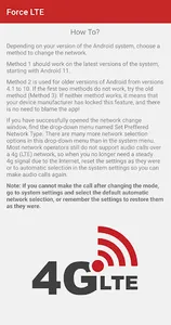 4G Switcher - Force LTE Only screenshot 2