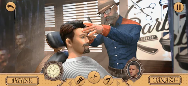 Hair Chop 3d: Barber Shop Game screenshot 1