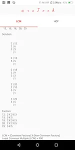 LCM And HCF Solver screenshot 2