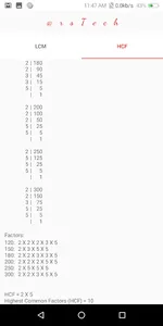 LCM And HCF Solver screenshot 4