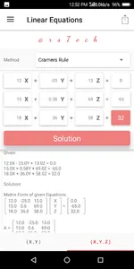 Linear Equations Solver screenshot 1