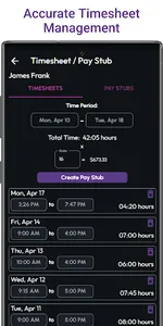 TimeStub: Project Management screenshot 2