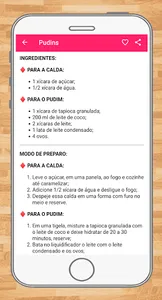Receitas de Pudim e Doces screenshot 6
