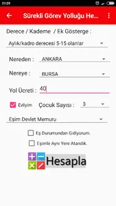 Yolluk Harcırah Hesapla screenshot 2