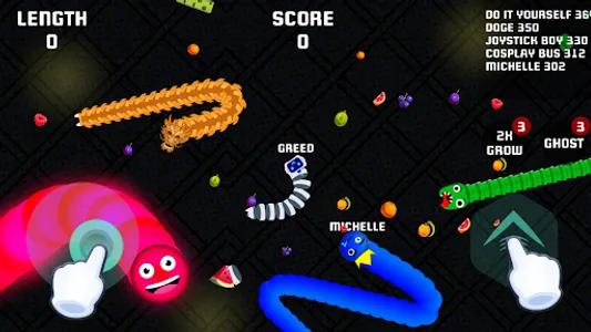 Worms io Gusanos Snake Game screenshot 1