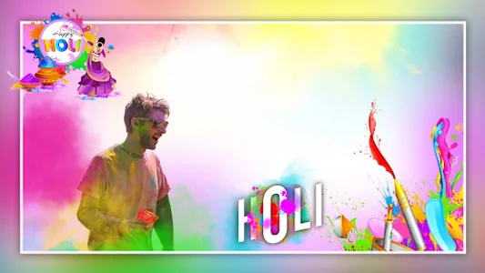 Happy Holi Photo Frame Editor screenshot 0