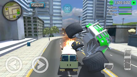 Rope Frog Ninja Hero Car Vegas screenshot 2